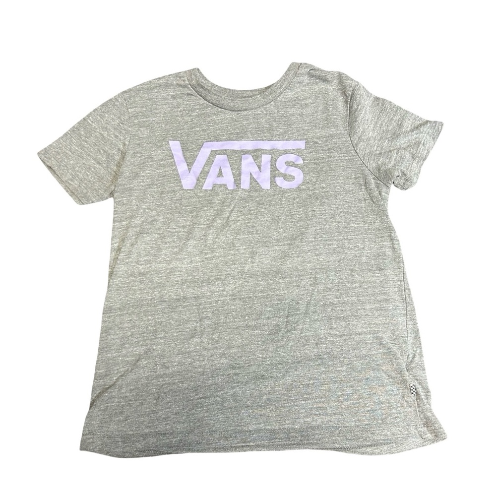 Vans Gray Short Sleeve Tee with Lilac Logo